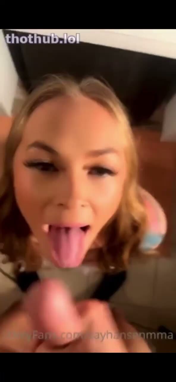Blonde OnlyFans Model Gives POV Blowjob Tongue Out