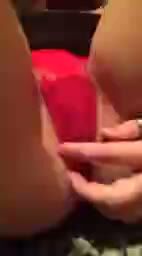 Light Skinned Amateur Fingers Pussy in Red Panties