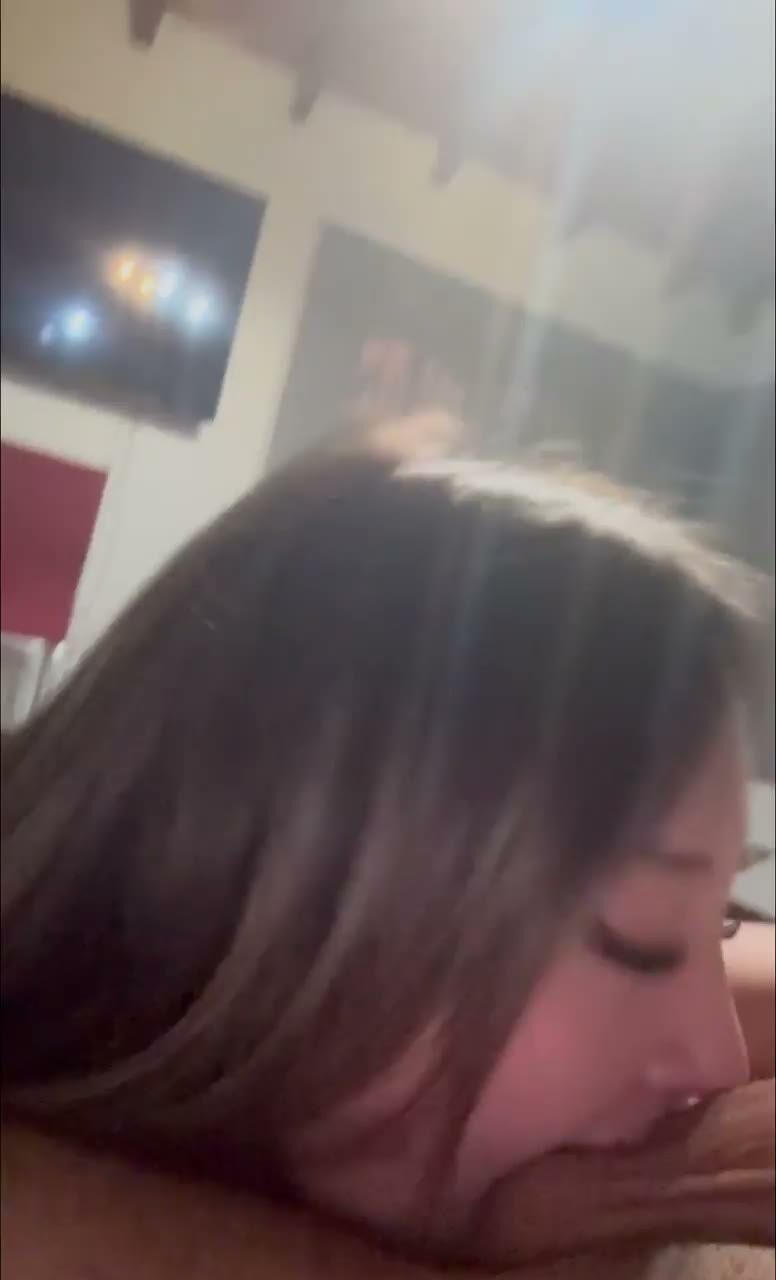 Petite Asian Teen Gives POV Blowjob Close Up