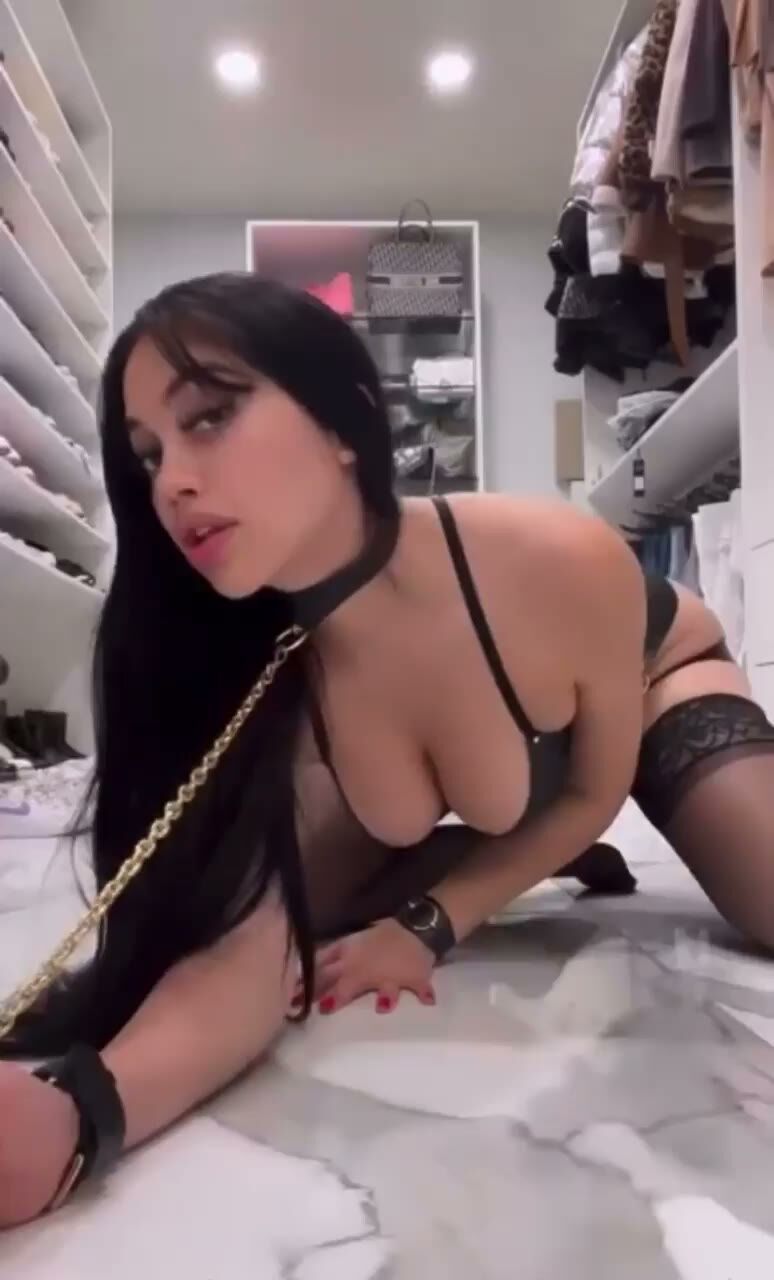 Jailyne Ojeda Busty Latina on All Fours in Lingerie