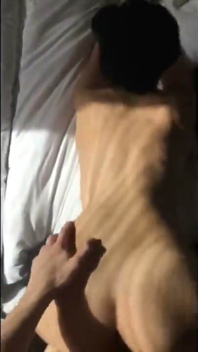Brunette Amateur Ass POV on Bed