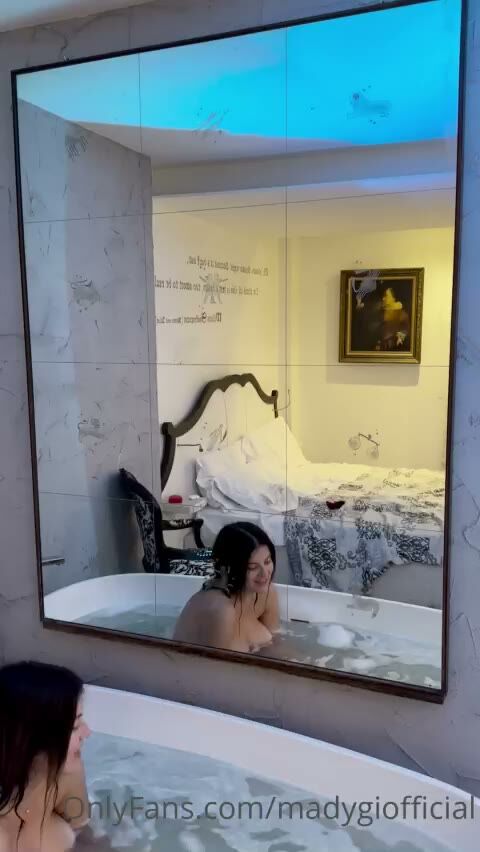 Brunette OnlyFans Model Topless in Luxury Bathtub
