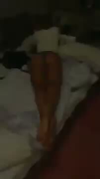 Thick Curvy Ebony Ass on White Bed Sheets