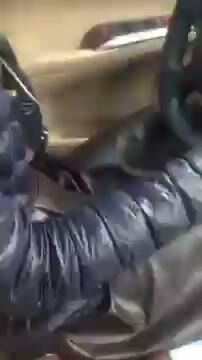 Latex Gloved Hands Stretch Big Black Toy