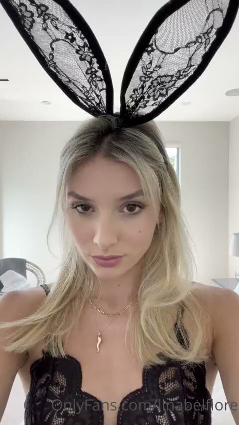Blonde OnlyFans Model in Bunny Ears Lingerie