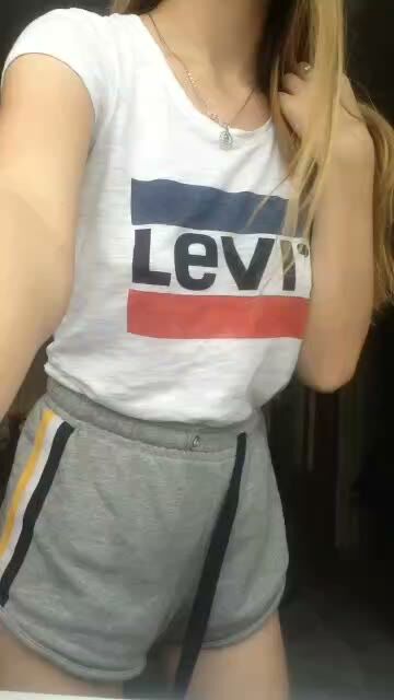 Petite Blonde Teen Shows Body in Shorts