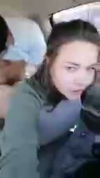 Amateur Dark Haired Couple Intimate car sextape Video