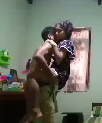 Muscular Asian Man Lifts Slim Girl for Standing Sex