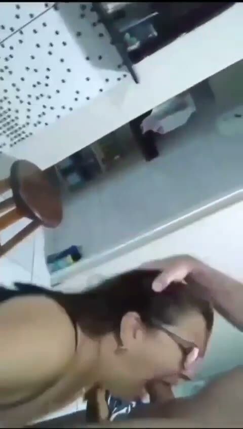 Brunette MILF Glasses POV Blowjob