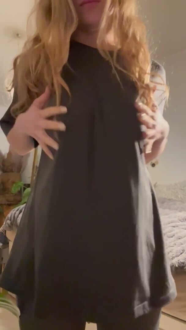 Busty Blonde Big Natural Tits Tease