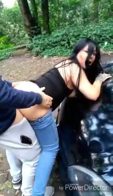 Curvy MILF Doggystyle on Car Outdoor
